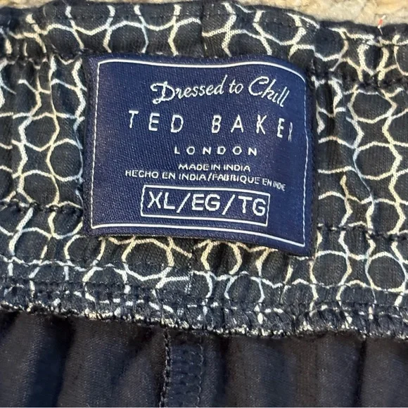 Ted Baker Navy Blue Sweatpants with Red Drawstring - Picture 2 of 10